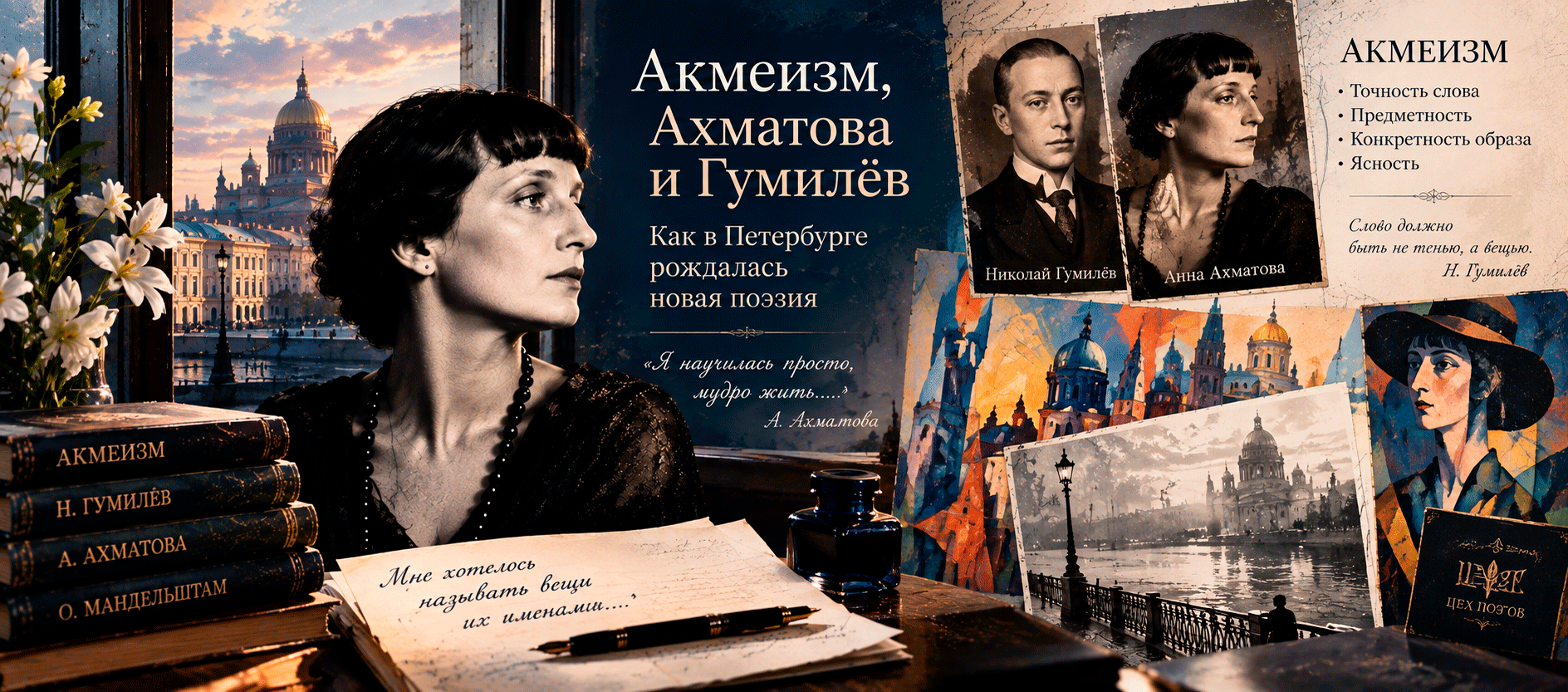 Акмеизм, Ахматова и Гумилёв: как в Петербурге рождалась новая поэзия